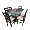 COMEDOR DE MADERA ESTANDAR + 6 SILLAS