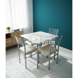 COMEDOR CUADRADO + 4 SILLAS