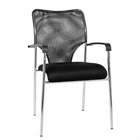 SILLA DE MALLA CON BRAZOS